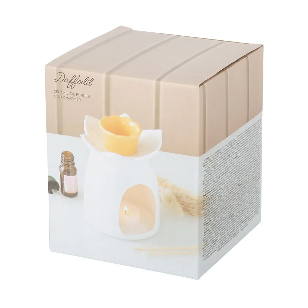 White Daffodil Oil Burner and Wax Warmer - Image 5
