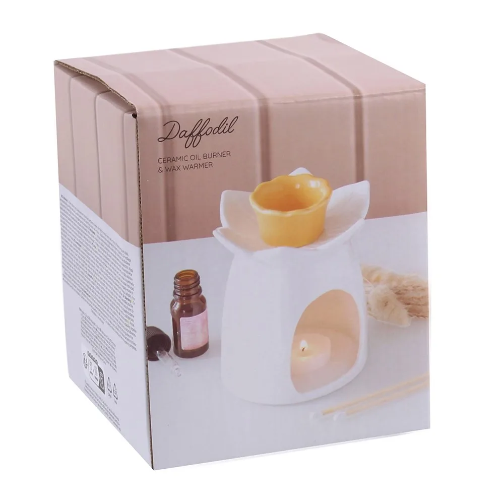 White Daffodil Oil Burner and Wax Warmer - Image 6