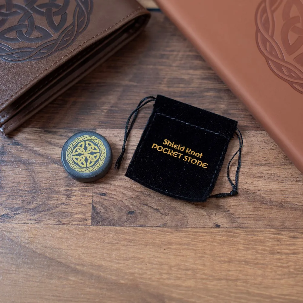 Box of 24 Celtic Shield Knot Pocket Stones Box of 24 Celtic Shield Knot Pocket Stones