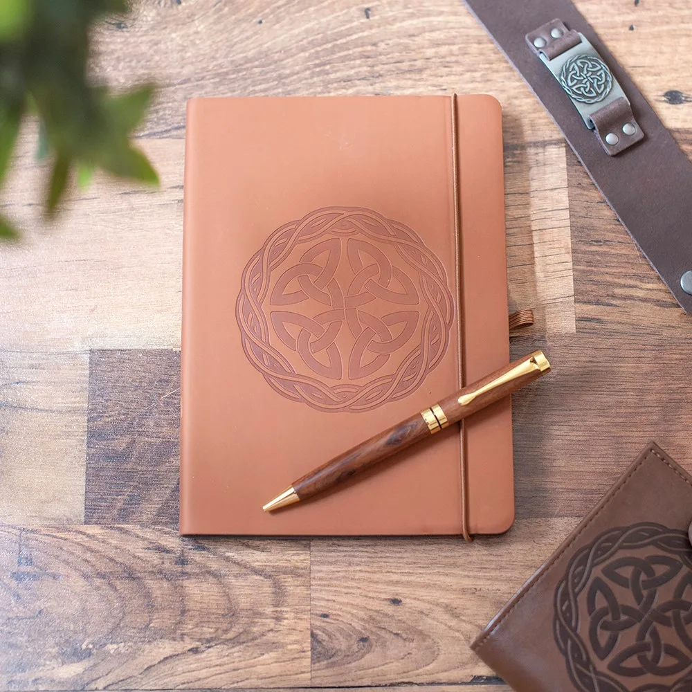 Celtic Shield Knot A5 Faux Leather Notebook with Pen Celtic Shield Knot A5 Faux Leather Notebook with Pen