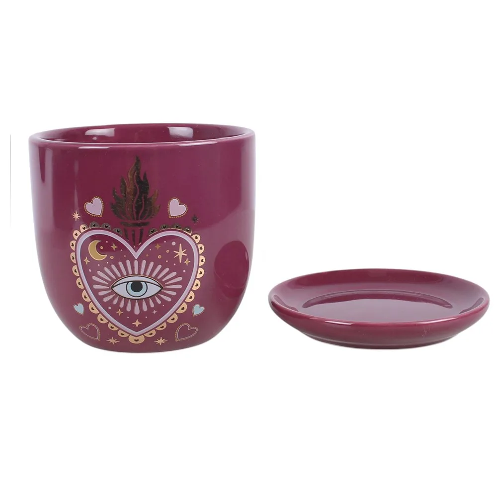 Sacred Sight Heart Plant Pot with Saucer - Image 3