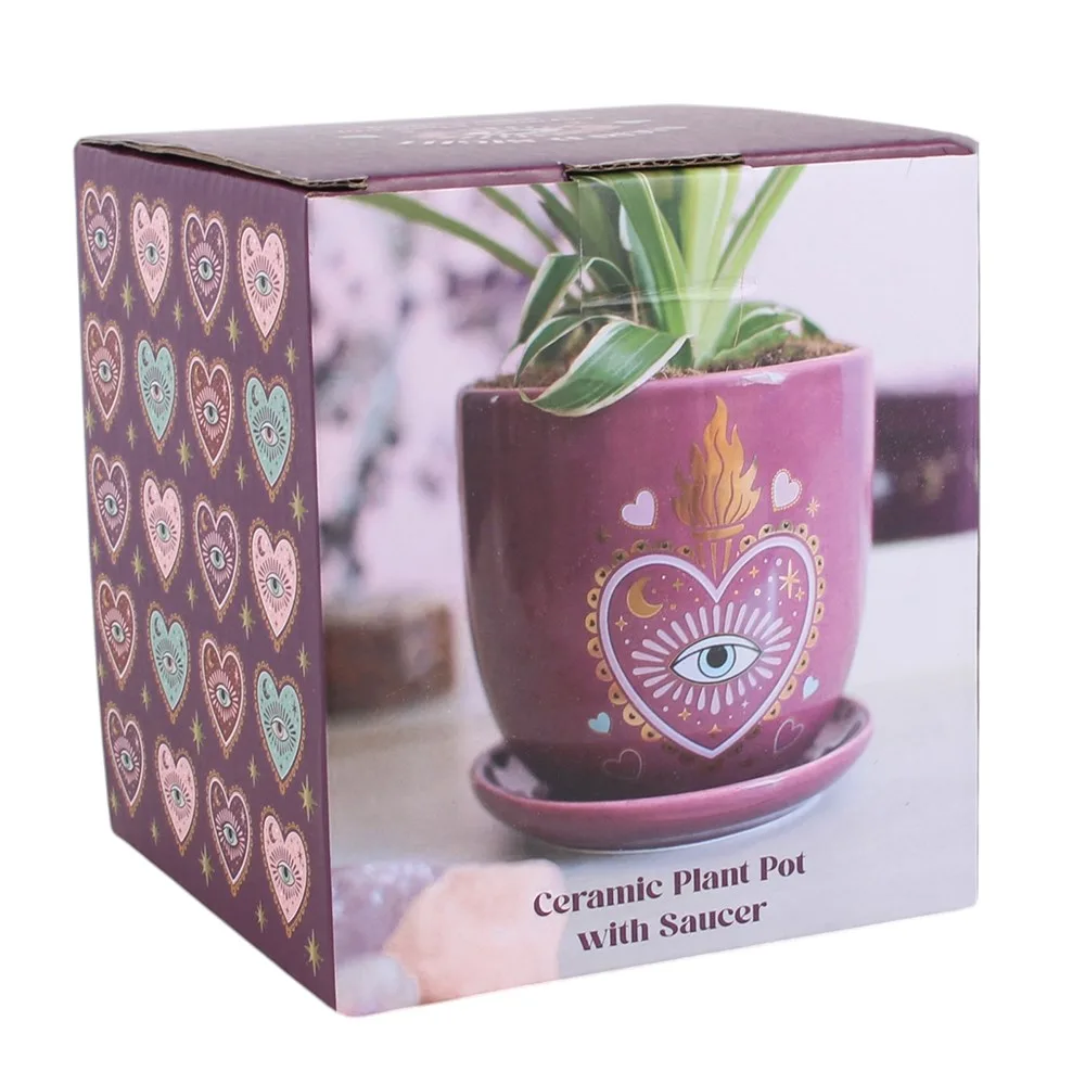 Sacred Sight Heart Plant Pot with Saucer - Image 6
