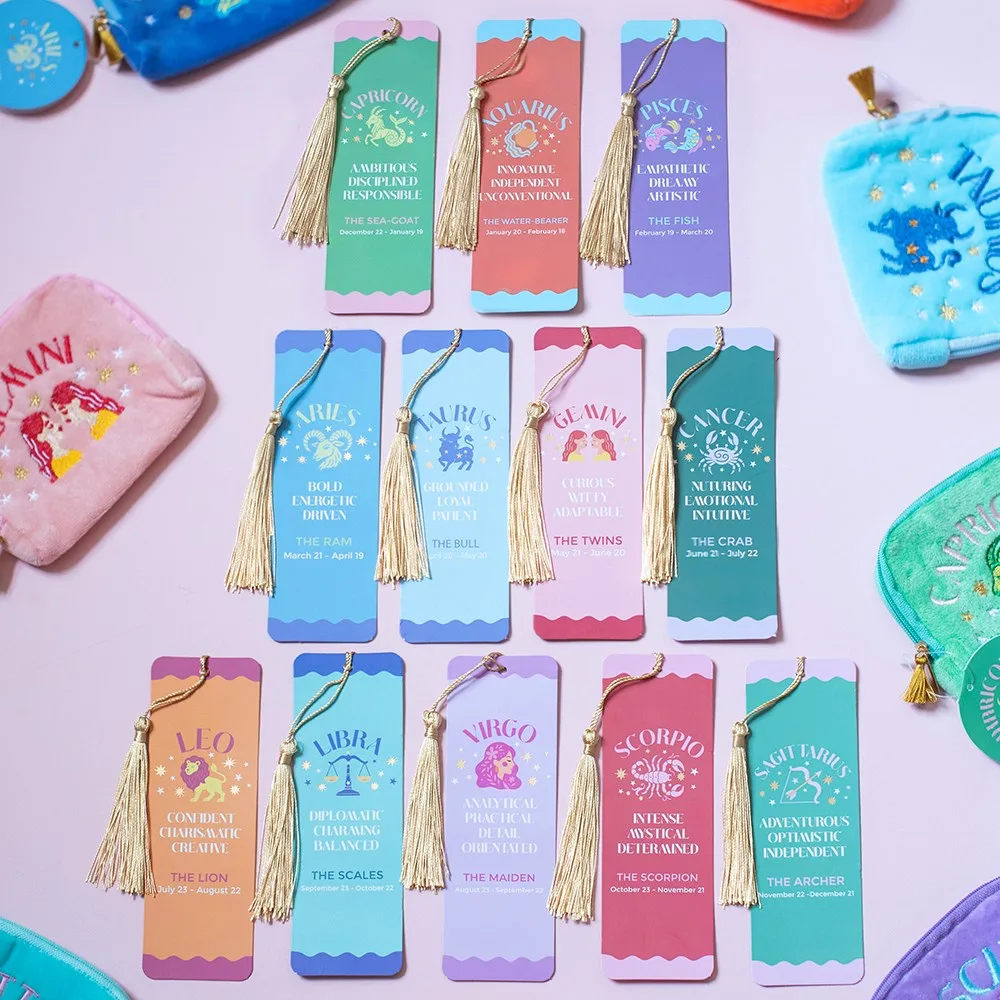 Set of 36 Zodiac Zest Bookmarks in Display Set of 36 Zodiac Zest Bookmarks in Display