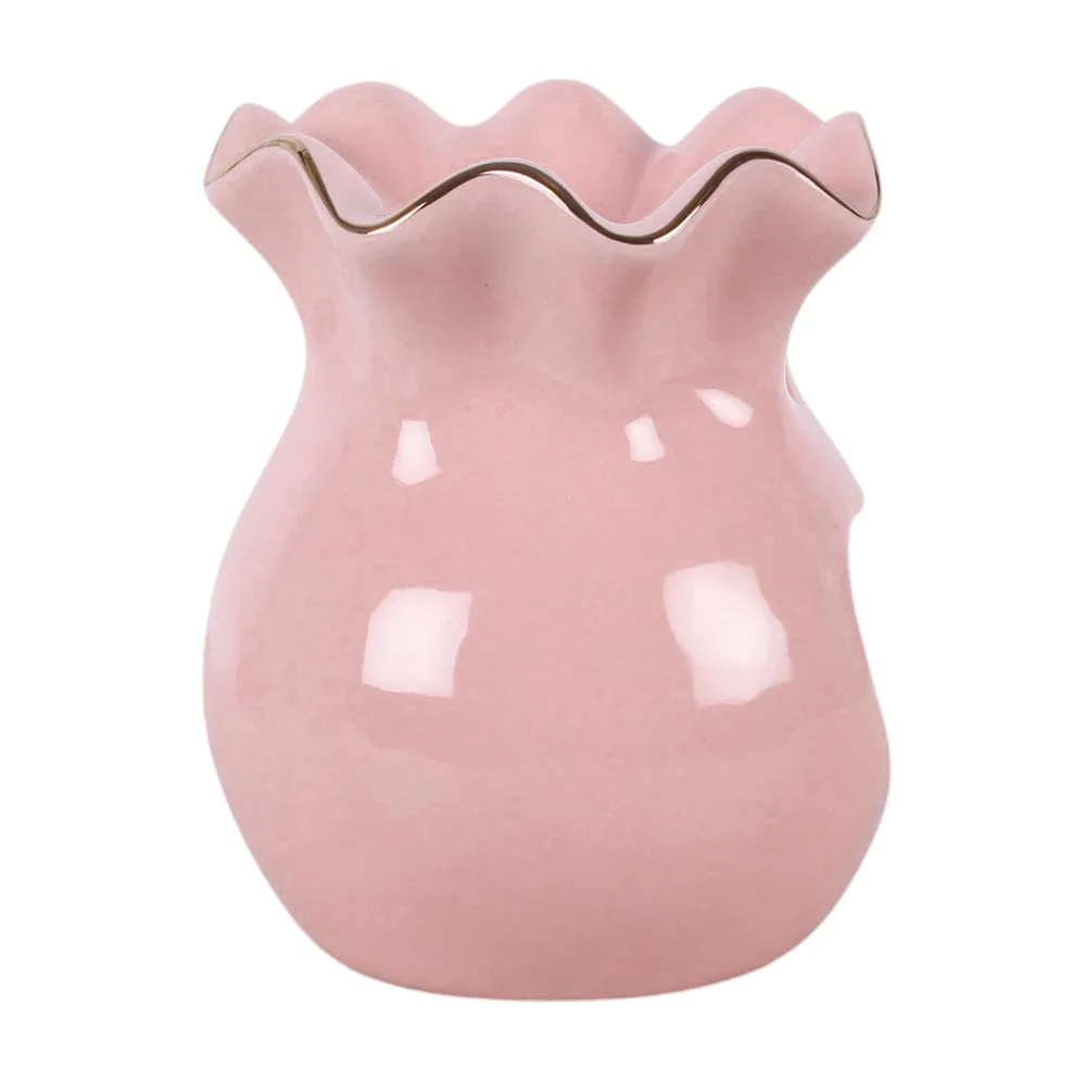 Pink Fluted Oil Burner and Wax Warmer - Image 3