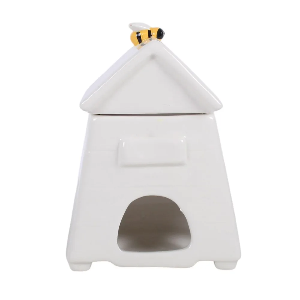 White Beehive Oil Burner and Wax Warmer with Bee - Image 6