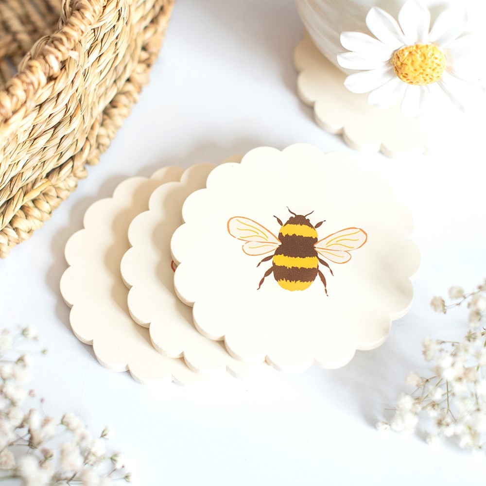 Honey Bee Coaster Set Honey Bee Coaster Set