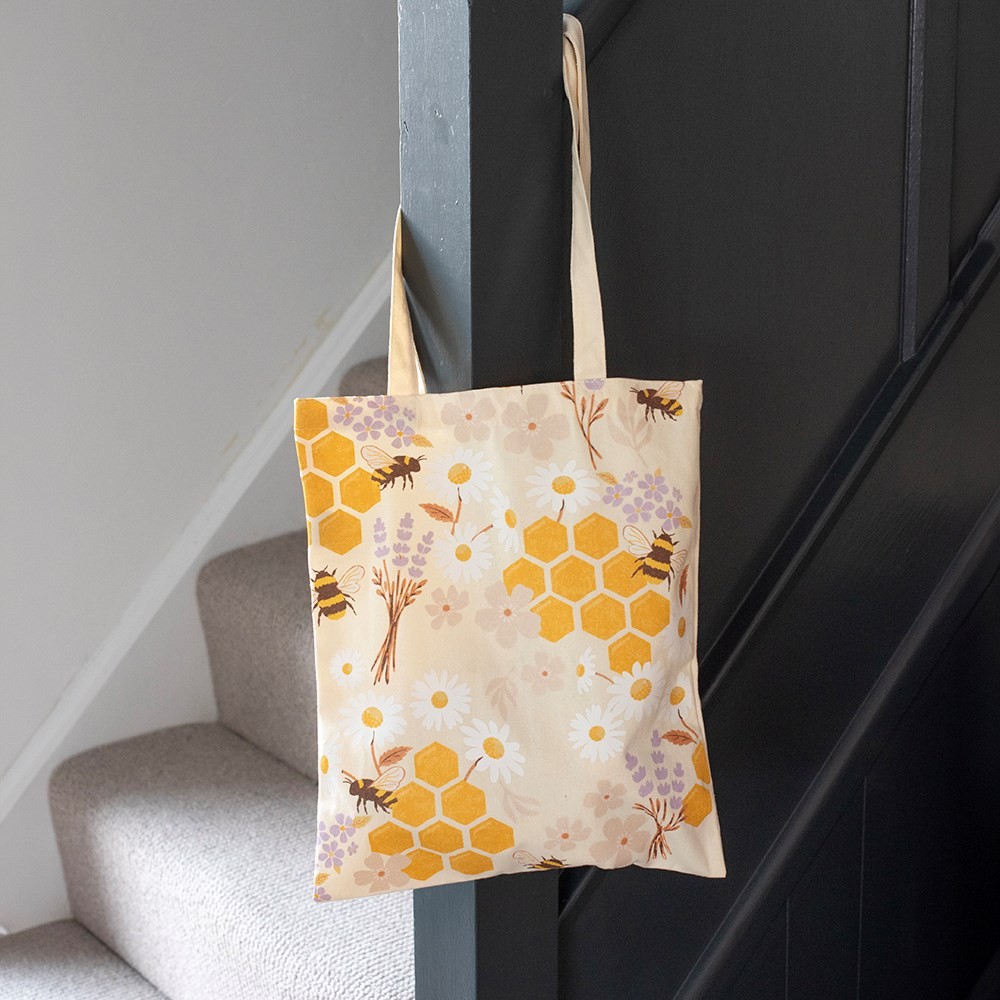Honey Bee Print Tote Bag Honey Bee Print Tote Bag