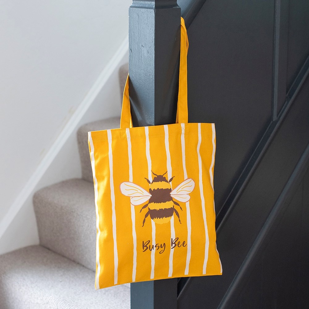 Striped Busy Bee Tote Bag Striped Busy Bee Tote Bag
