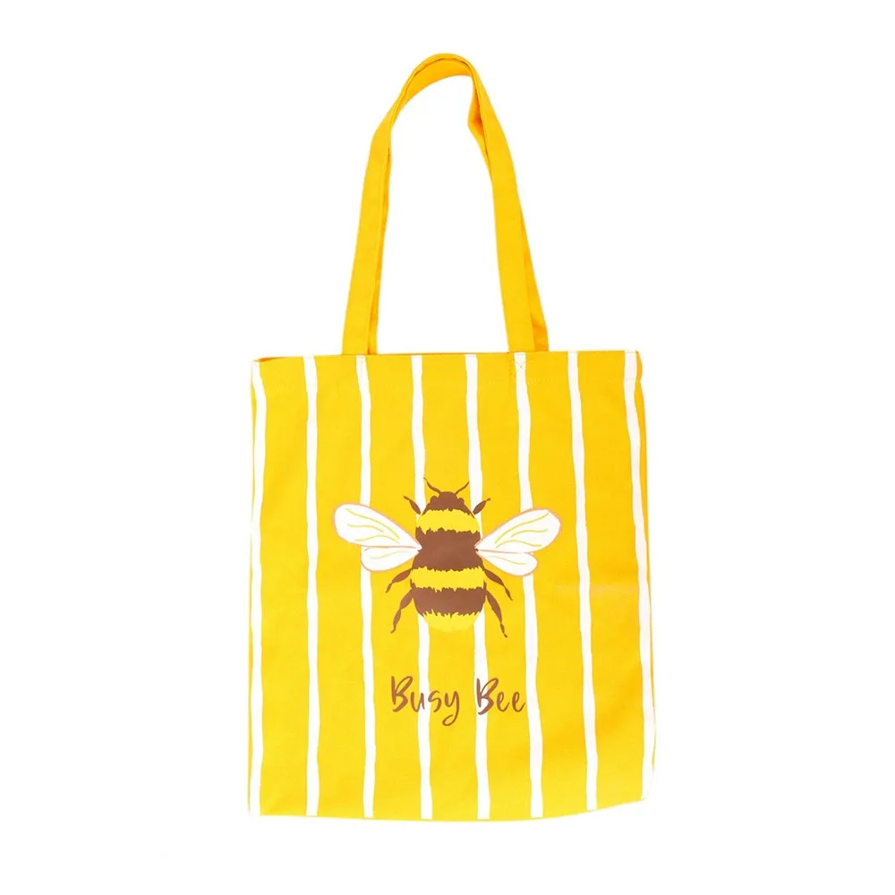 Striped Busy Bee Tote Bag - Image 2