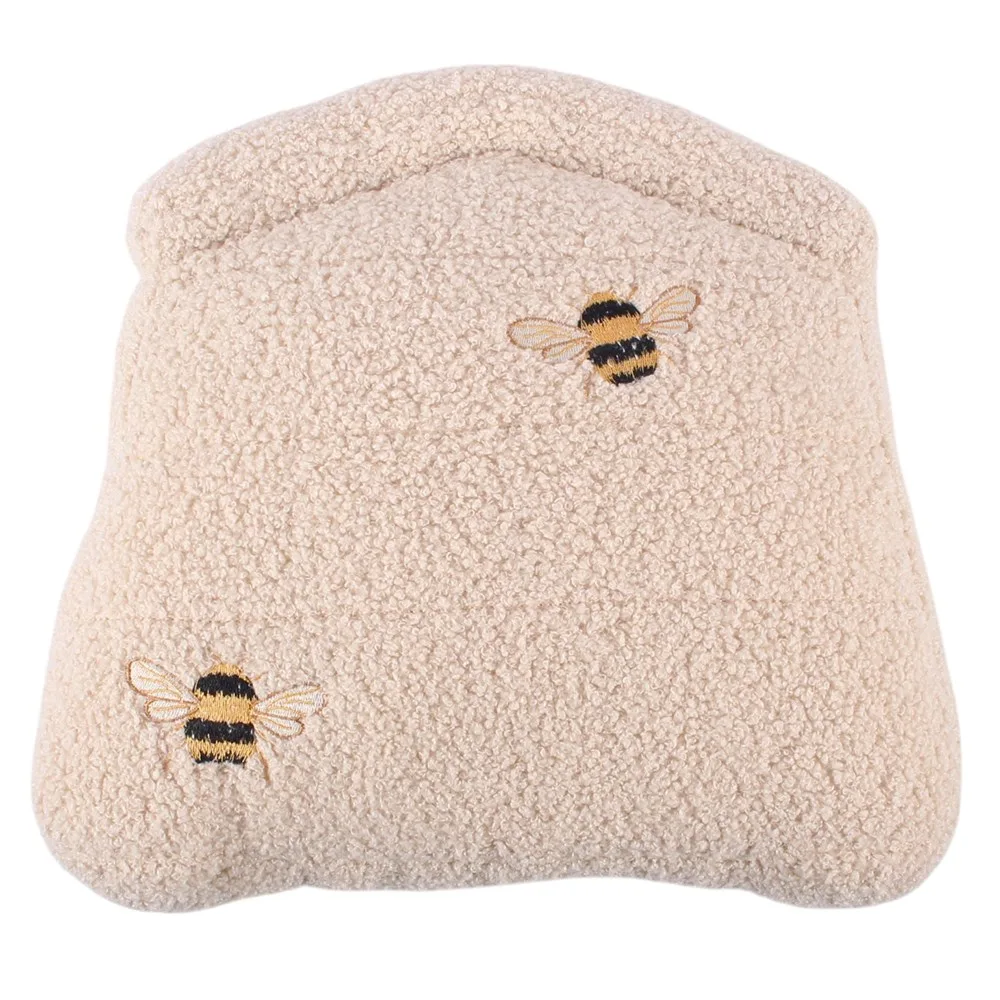 White Beehive Boucle Cushion - Image 2