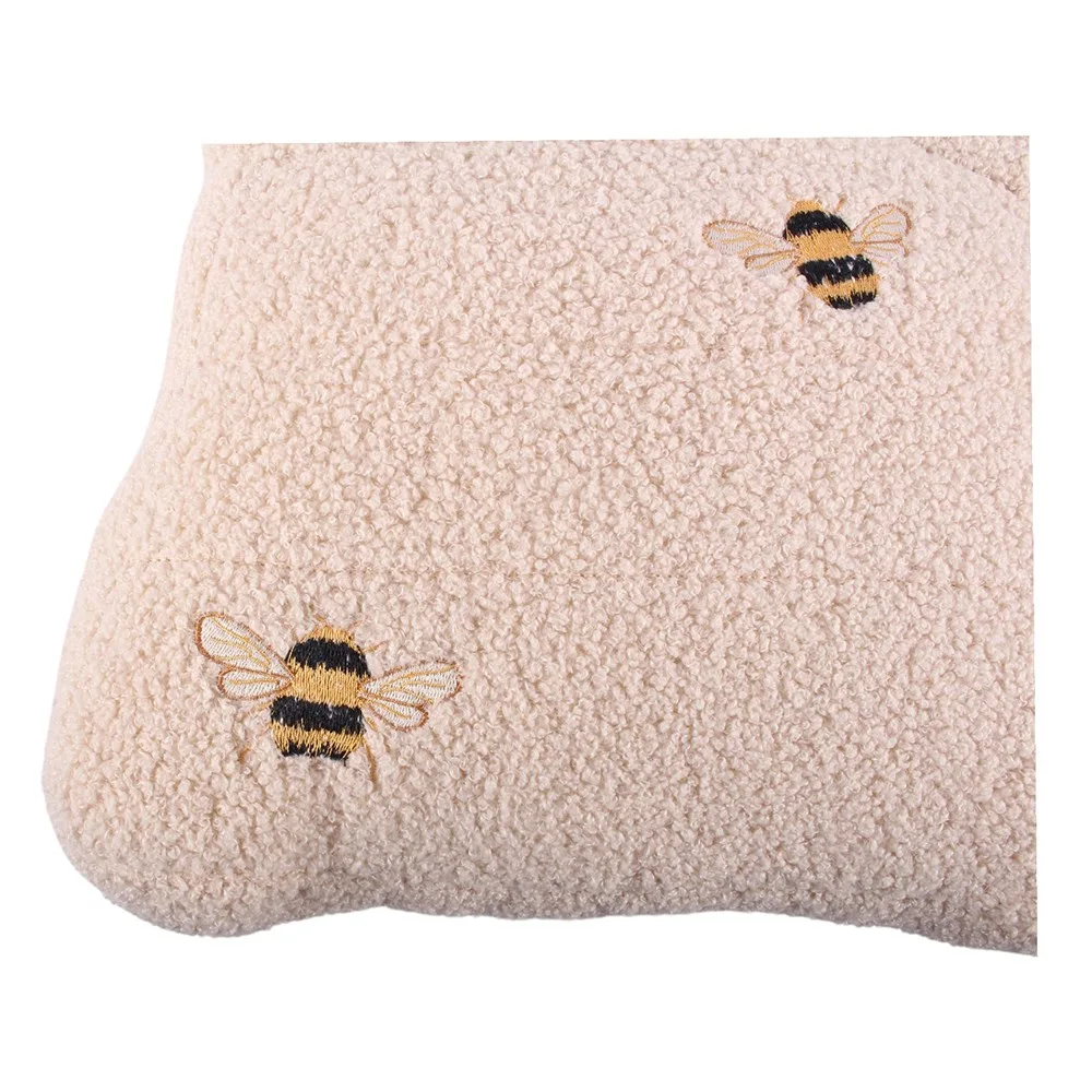 White Beehive Boucle Cushion - Image 4
