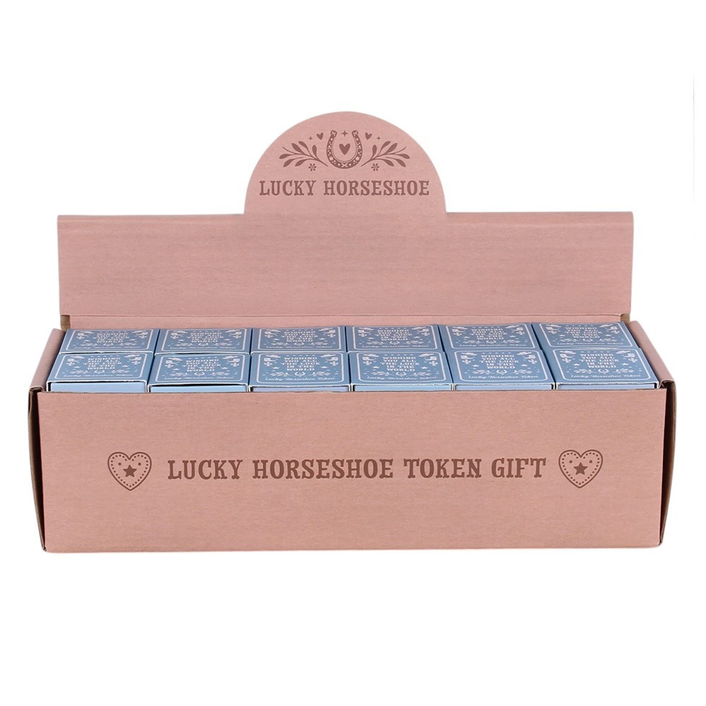 Set of 24 Lucky Horseshoe Token Gifts in Display