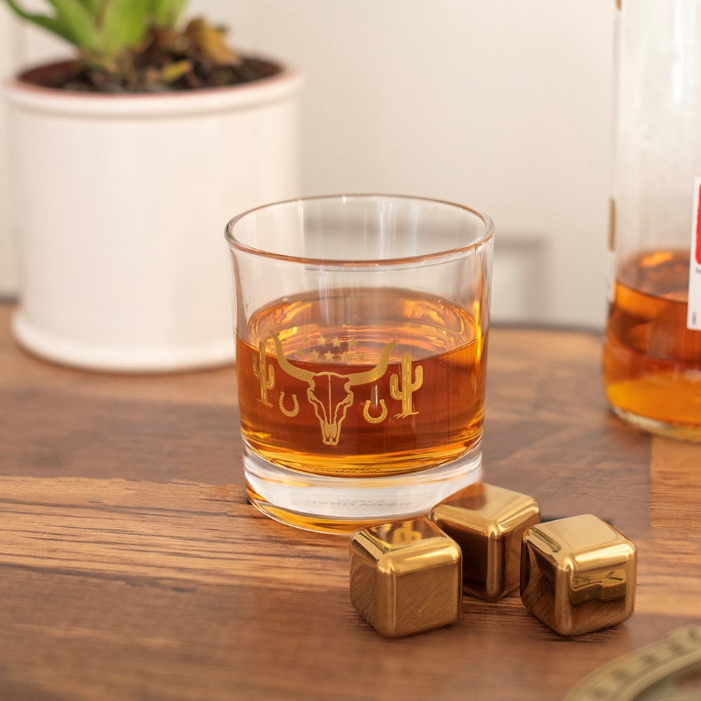 Western Drinking Glass and Cooling Stone Set Western Drinking Glass and Cooling Stone Set