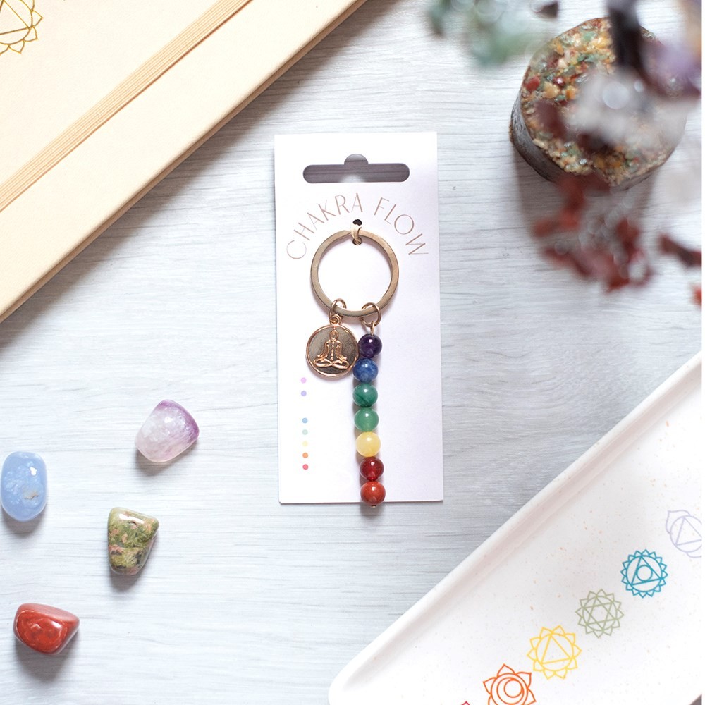 Chakra Flow Beaded Keyring Chakra Flow Beaded Keyring