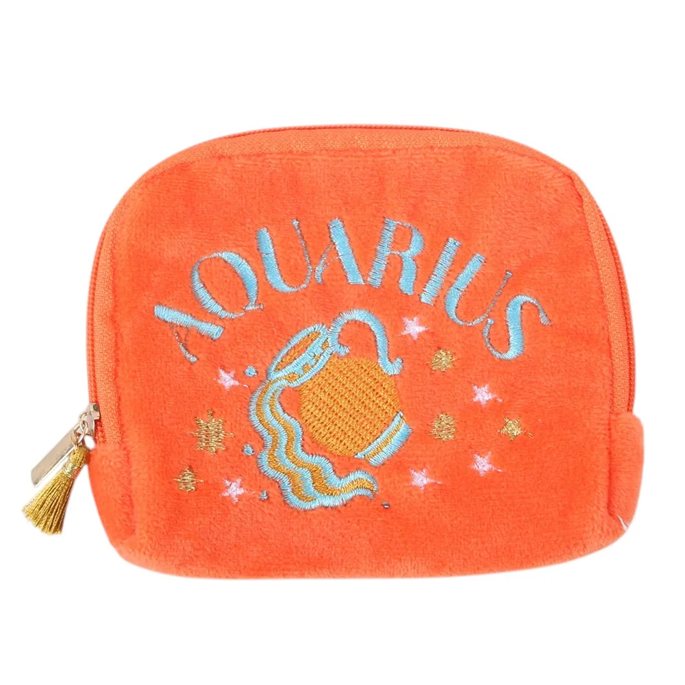 Zodiac Zest Aquarius Velvet Pouch - Image 2