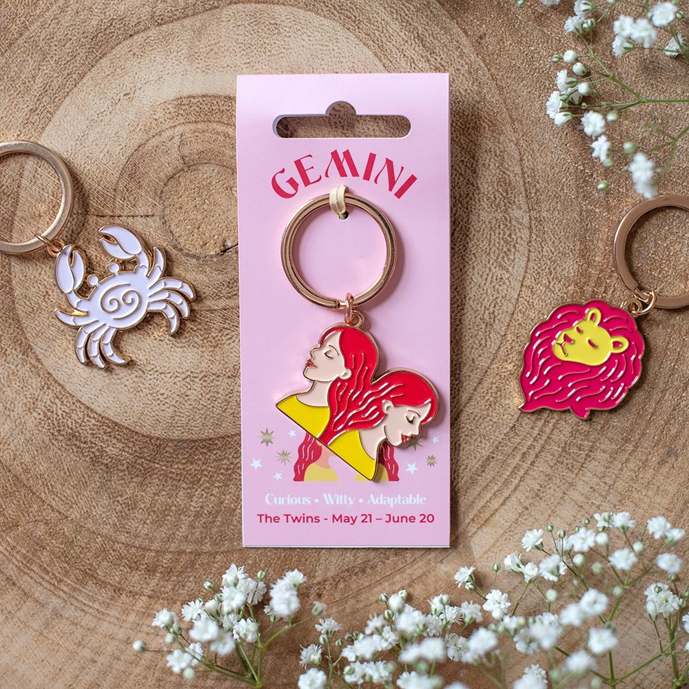 Zodiac Zest Gemini Keyring Zodiac Zest Gemini Keyring