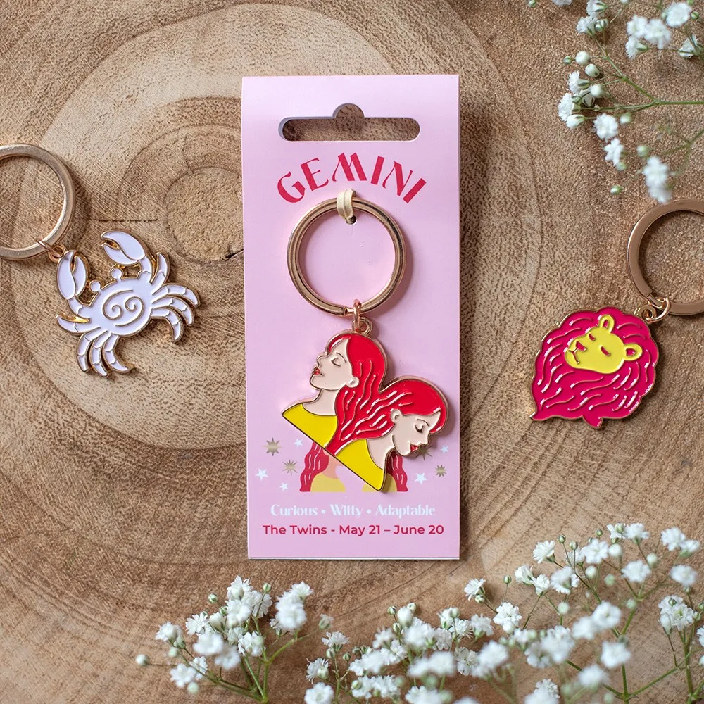 Zodiac Zest Gemini Keyring Zodiac Zest Gemini Keyring