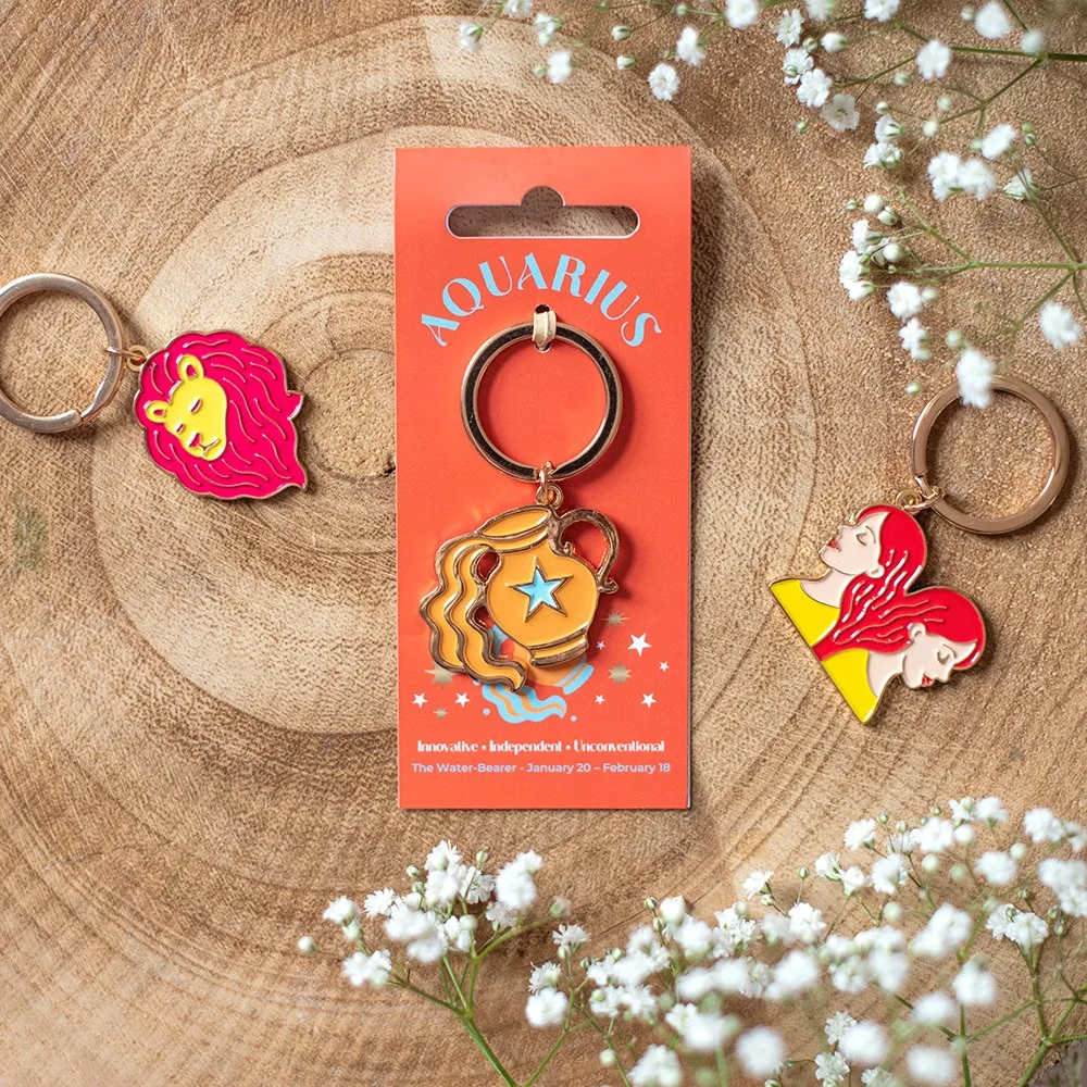 Zodiac Zest Aquarius Keyring Zodiac Zest Aquarius Keyring