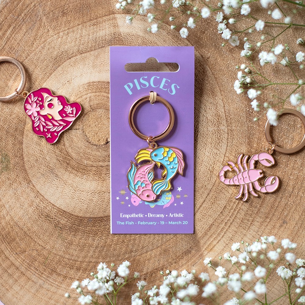 Zodiac Zest Pisces Keyring Zodiac Zest Pisces Keyring