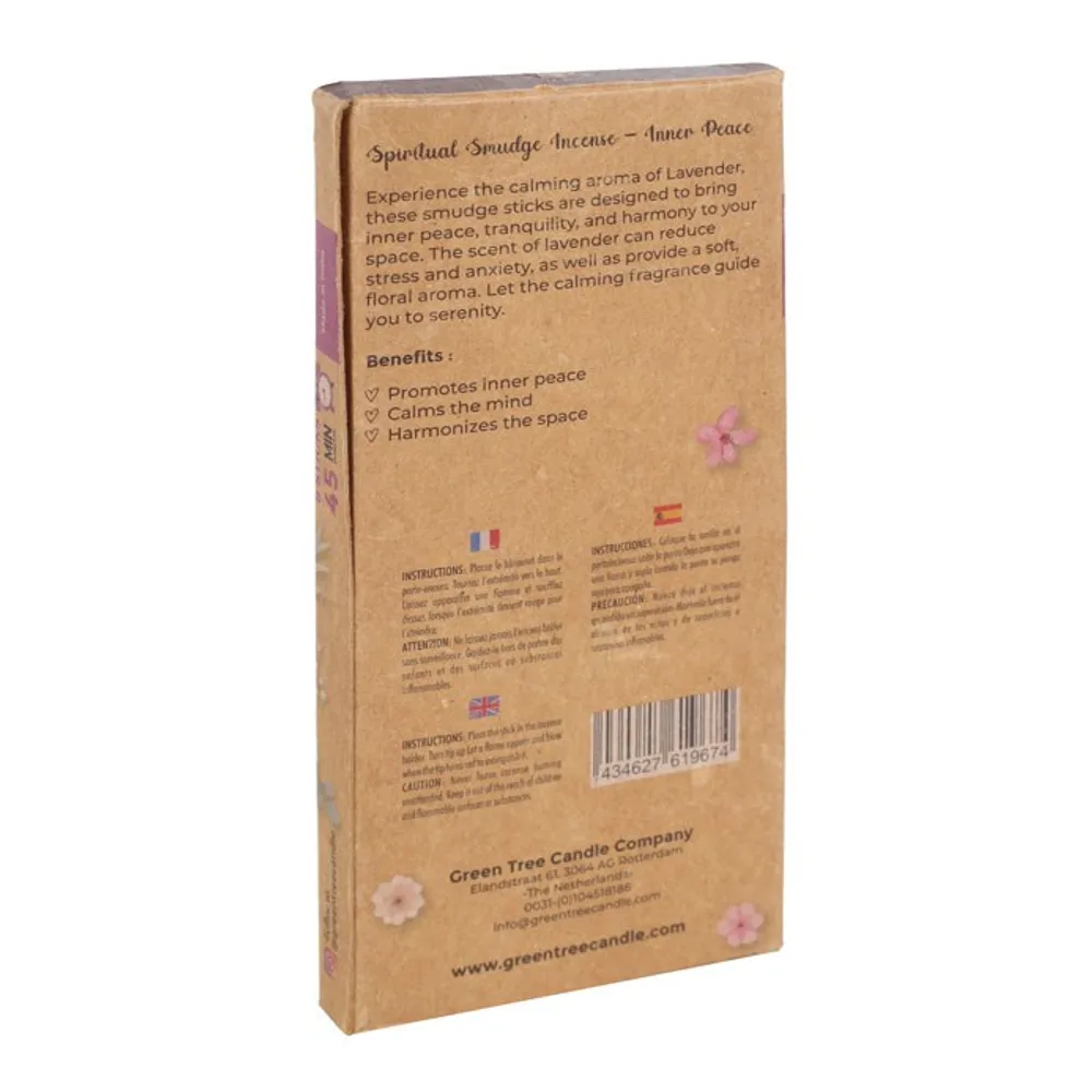 12 Packs of Lavender Inner Peace Spiritual Smudge Incense Sticks - Image 2