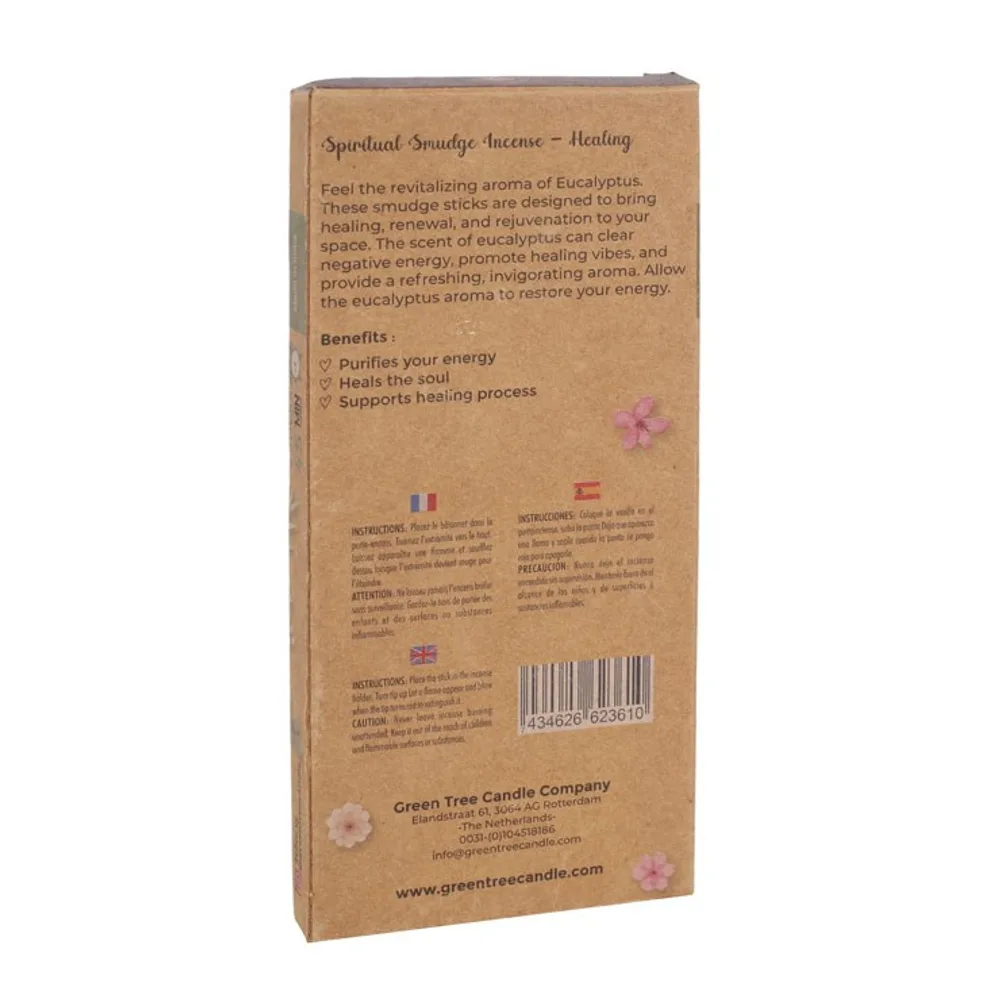 12 Packs of Eucalyptus Healing Spiritual Smudge Incense Sticks - Image 2
