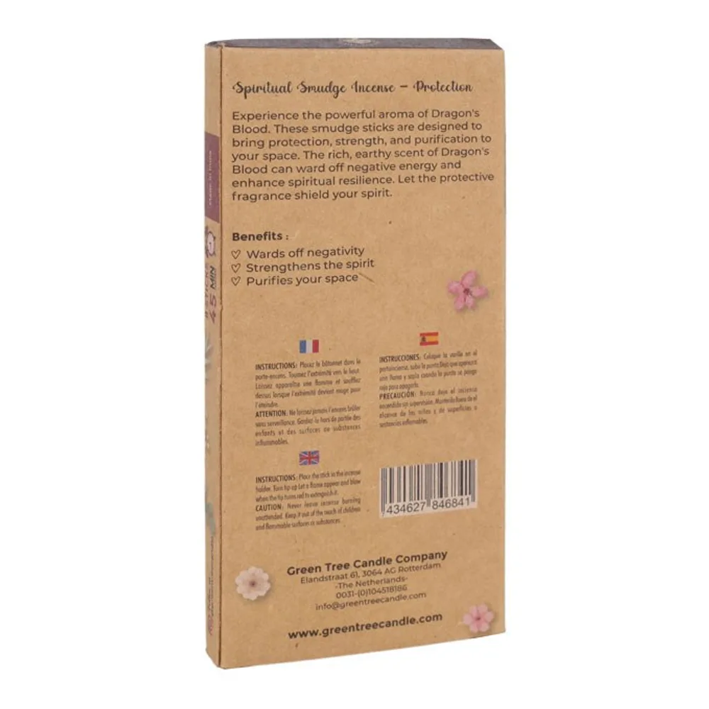 12 Packs of Dragon's Blood Protection Spiritual Smudge Incense Sticks - Image 2