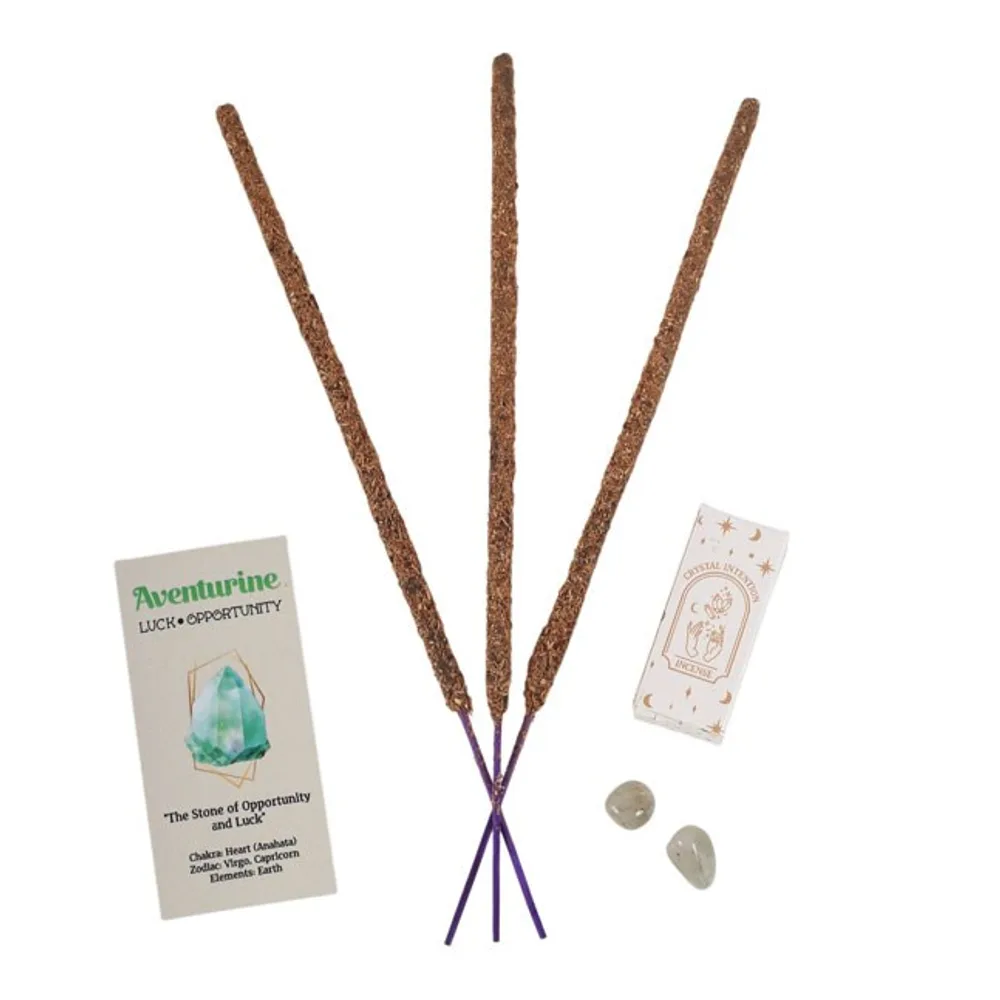 12 Packs of Native Soul Crystal Intentions Incense with Aventurine Chips - Image 3
