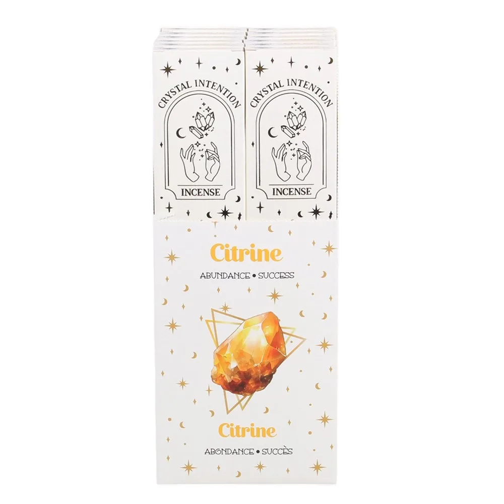 12 Packs of Native Soul Crystal Intentions Incense Citrine Chips - Image 4