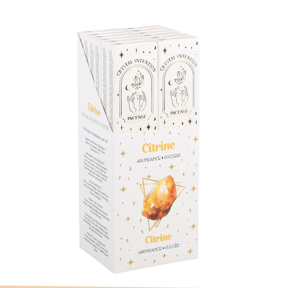 12 Packs of Native Soul Crystal Intentions Incense Citrine Chips - Image 5