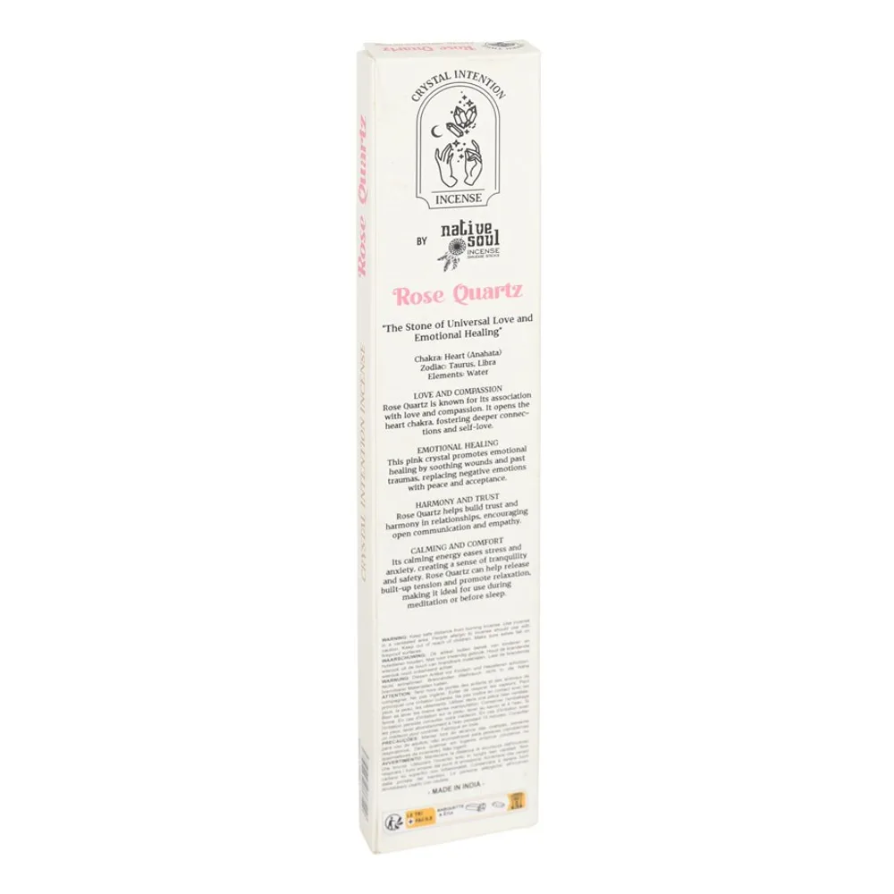 12 Packs of Native Soul Crystal Intentions Incense with Rose Quartz Chips - Image 2
