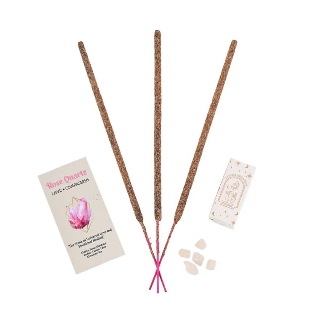 12 Packs of Native Soul Crystal Intentions Incense with Rose Quartz Chips - Image 3