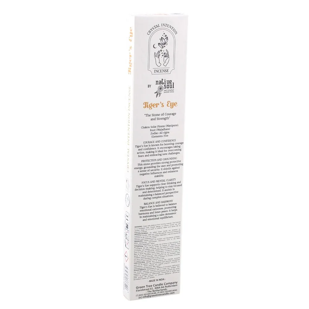 12 Packs of Native Soul Crystal Intentions Incense with Tiger's Eye Chips - Image 2