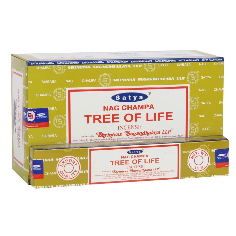 12 Packs of Tree of Life Incense Sticks by Satya 12 Packs of Tree of Life Incense Sticks by Satya