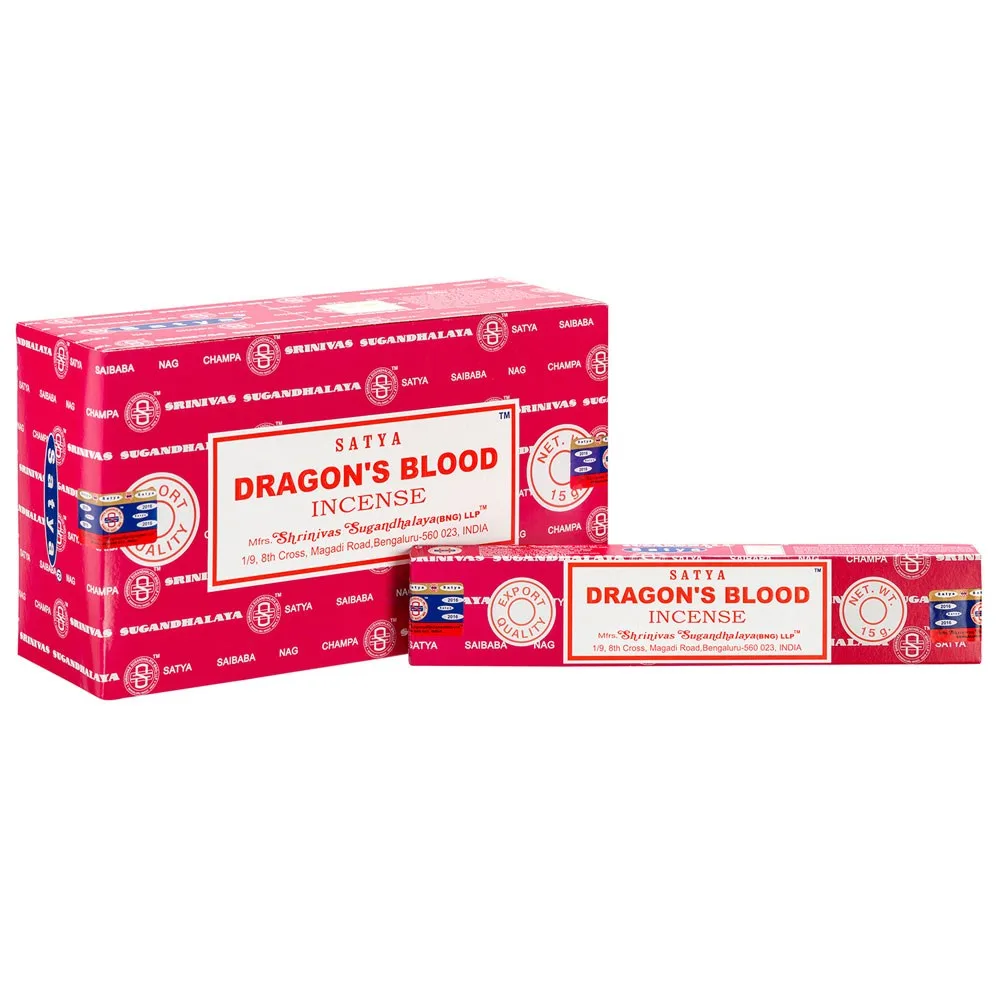 Set of 12 Packets of Dragon’s Blood Incense Sticks by Satya Set of 12 Packets of Dragon’s Blood Incense Sticks by Satya