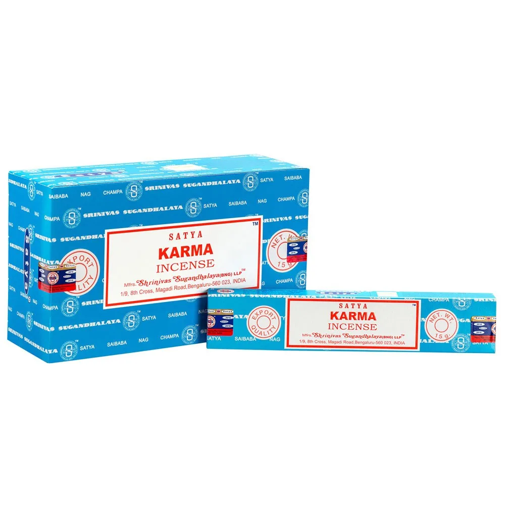 Set of 12 Karma Incense Sticks by Satya Set of 12 Karma Incense Sticks by Satya