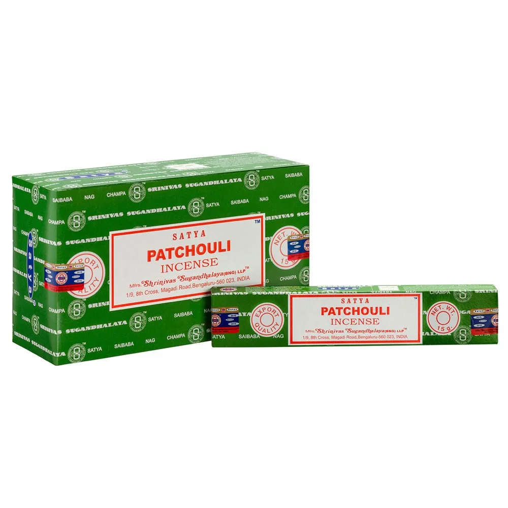 Set of 12 Patchouli Incense Sticks by Satya Set of 12 Patchouli Incense Sticks by Satya