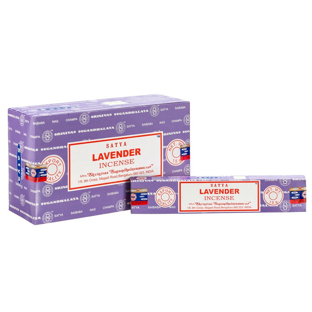 Set of 12 Lavender Incense Sticks by Satya Set of 12 Lavender Incense Sticks by Satya