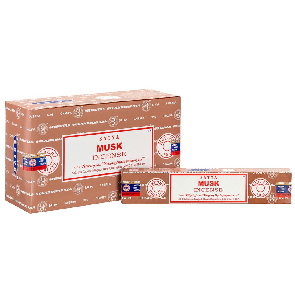 Set of 12 Musk Incense Sticks by Satya Set of 12 Musk Incense Sticks by Satya