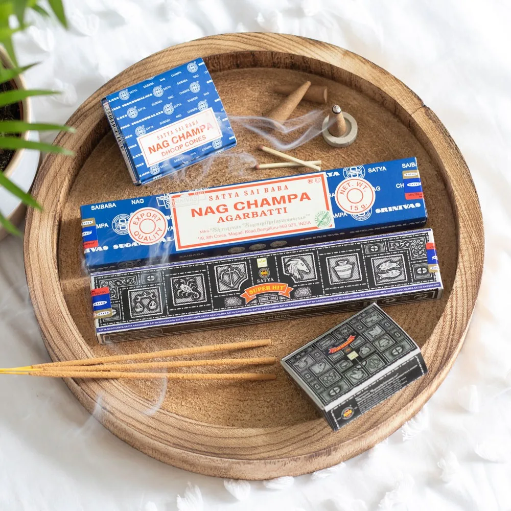 Set of 12 Packets of Nagchampa Incense Sticks by Satya - Image 2