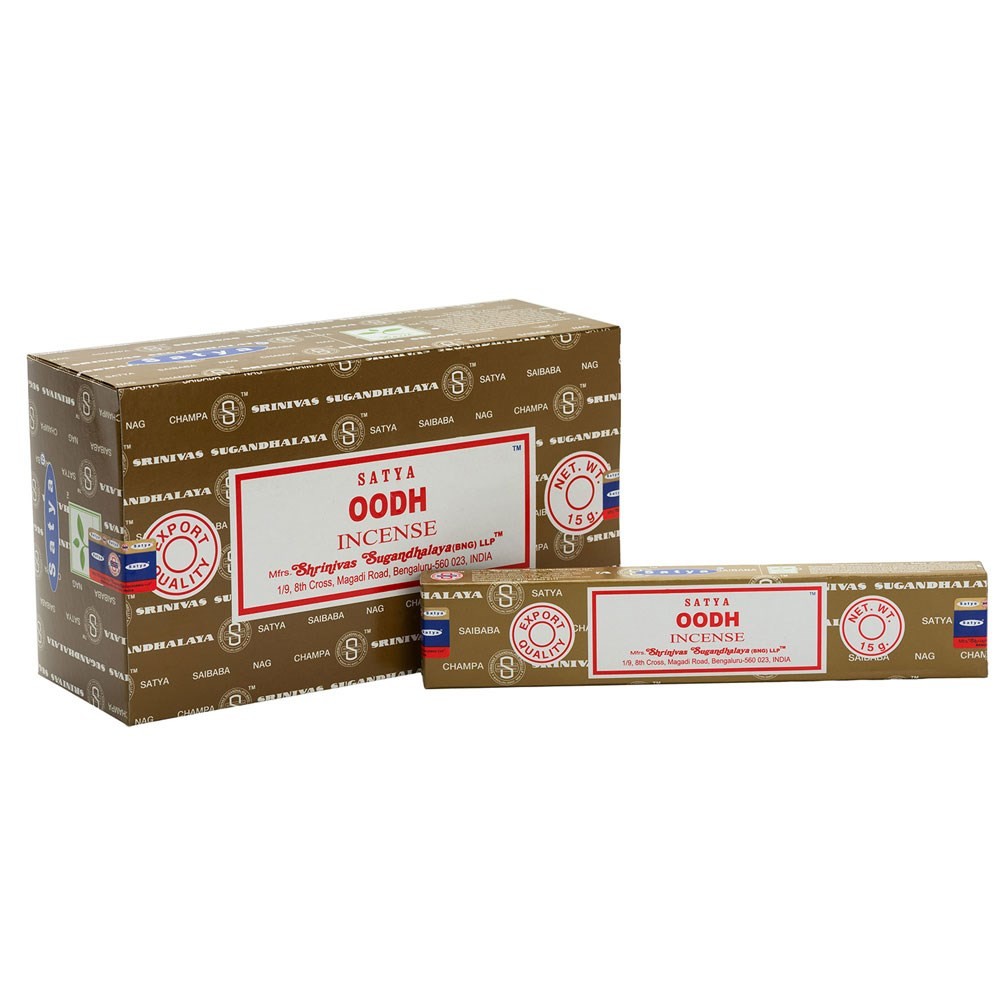 Set of 12 Oodh Incense Sticks by Satya