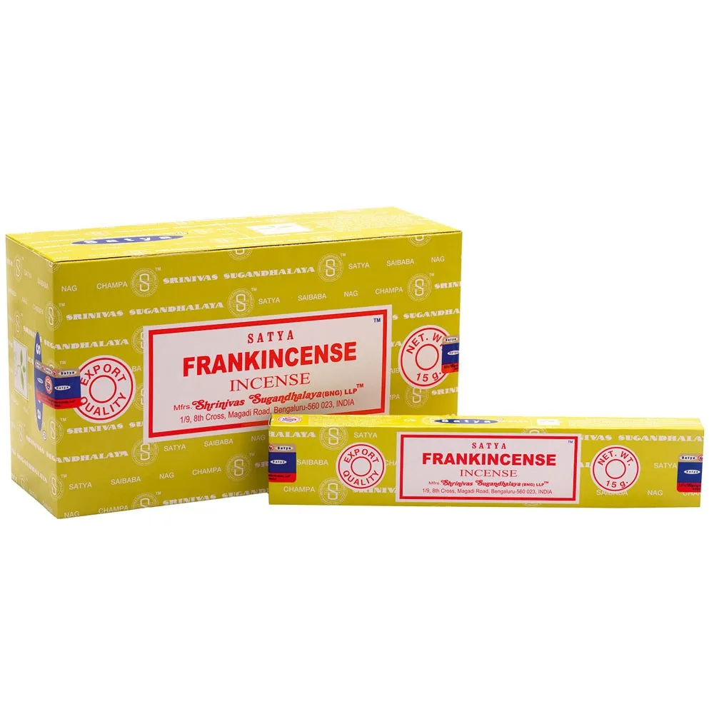 Set of 12 Frankincense Incense Sticks by Satya Set of 12 Frankincense Incense Sticks by Satya