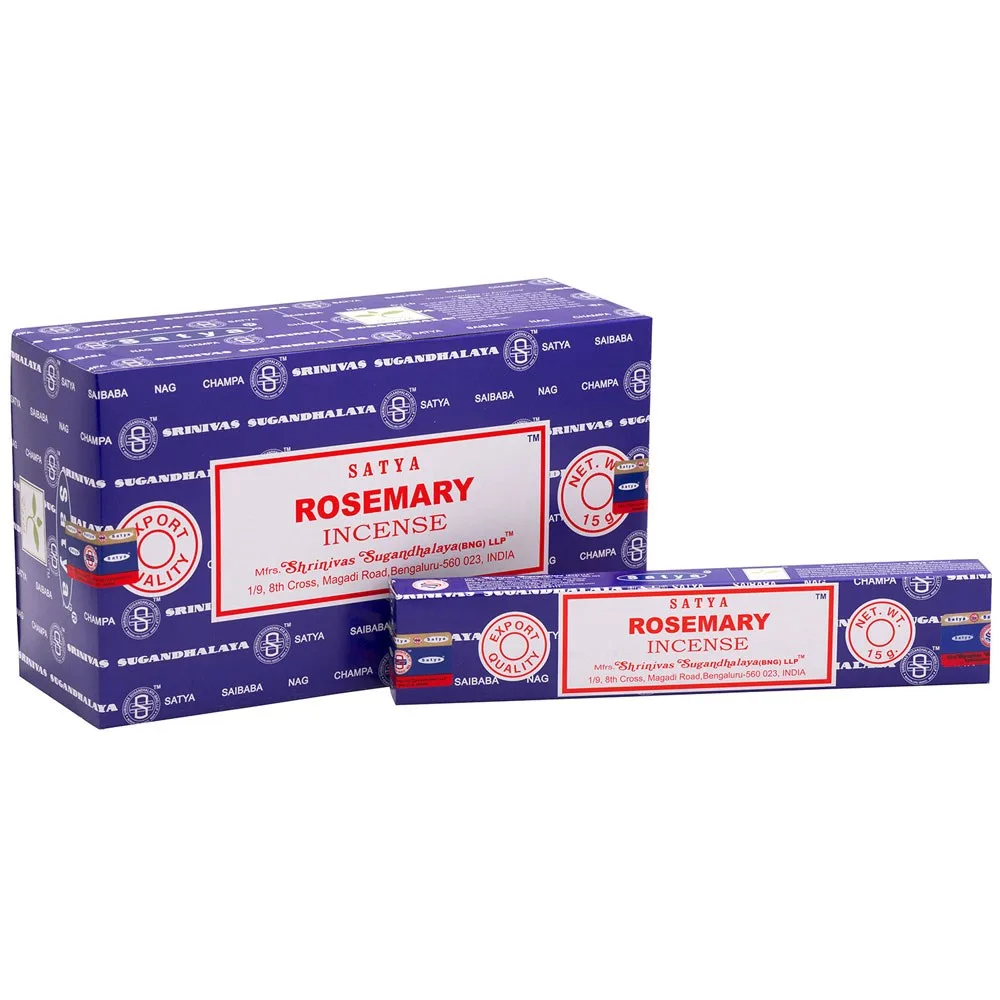 Set of 12 Rosemary Incense Sticks by Satya Set of 12 Rosemary Incense Sticks by Satya