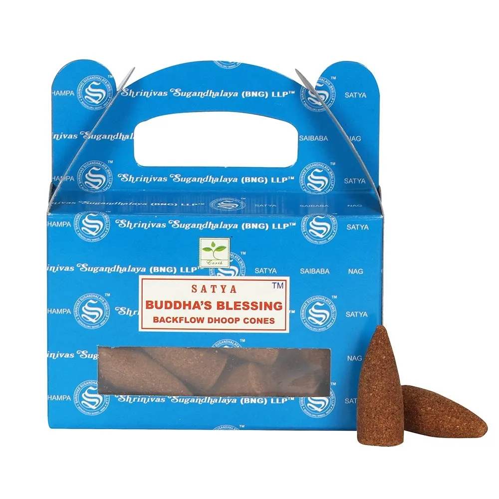 Set of 6 Buddha's Blessing Backflow Dhoop Cones by Satya (6/30) - Image 2