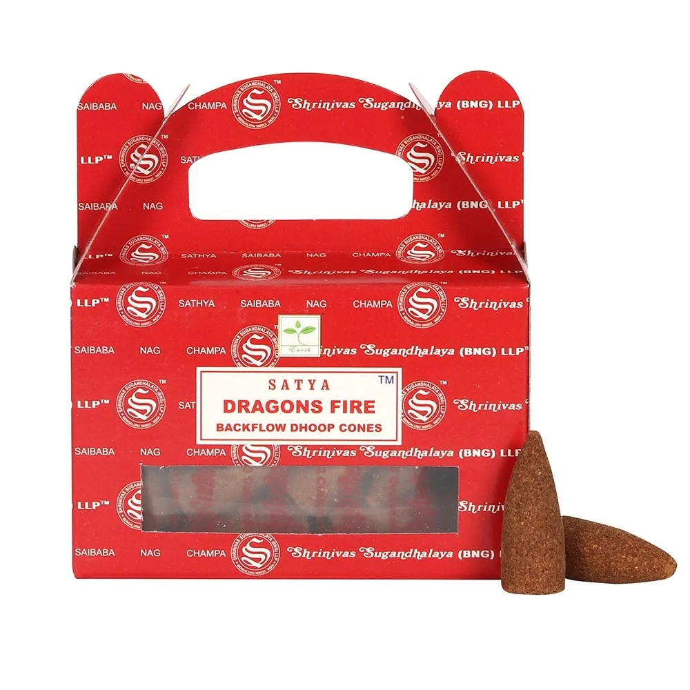 Set of 6 Dragons Fire Backflow Dhoop Cones by Satya (6/30) - Image 2