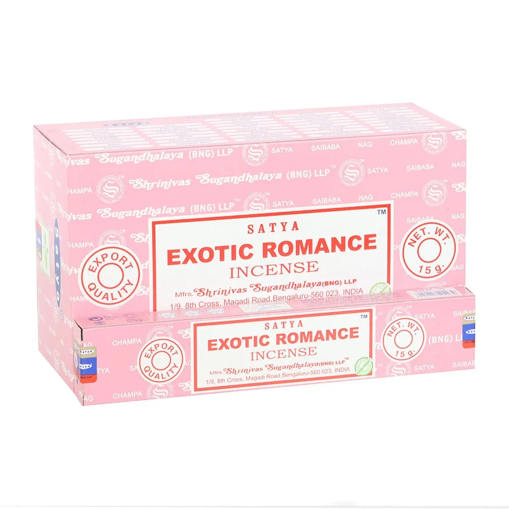 Set of 12 Satya Exotic Romance Incense Sticks Set of 12 Satya Exotic Romance Incense Sticks