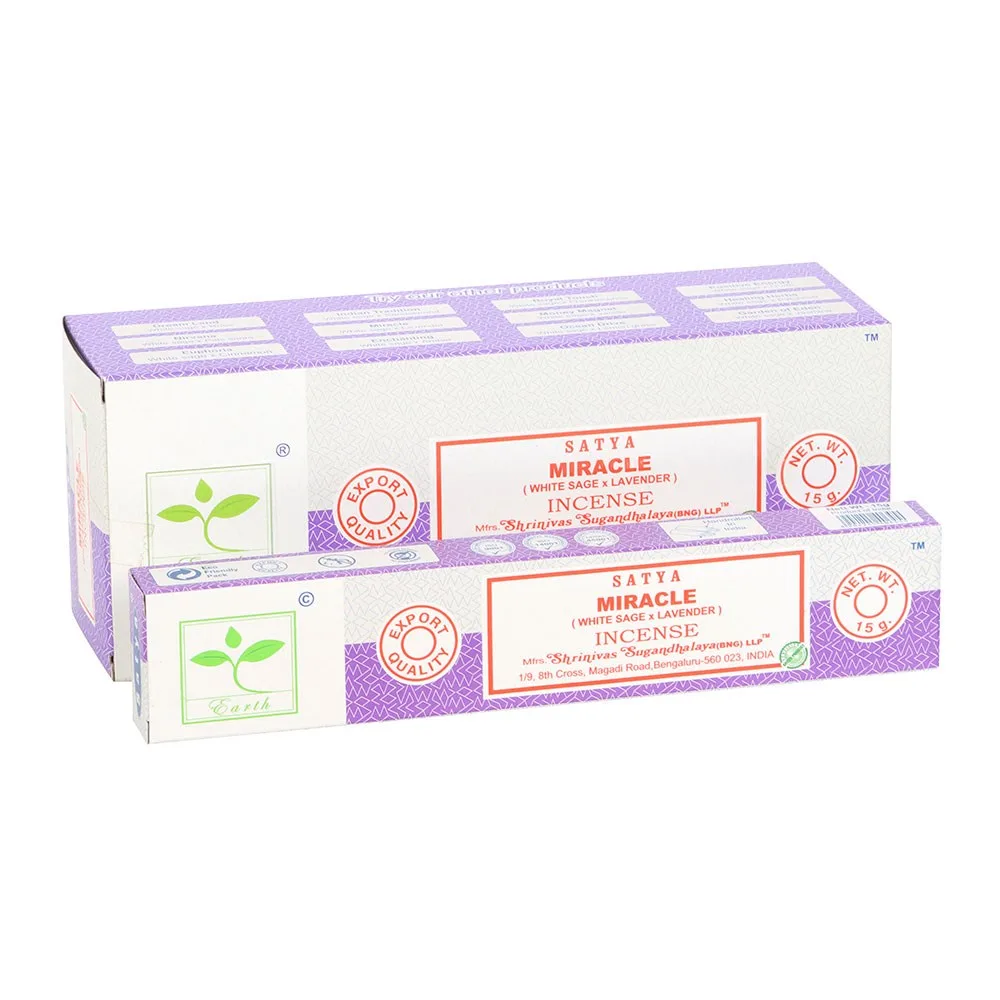 Set of 6 Earth Satya Miracle Incense Set of 6 Earth Satya Miracle Incense
