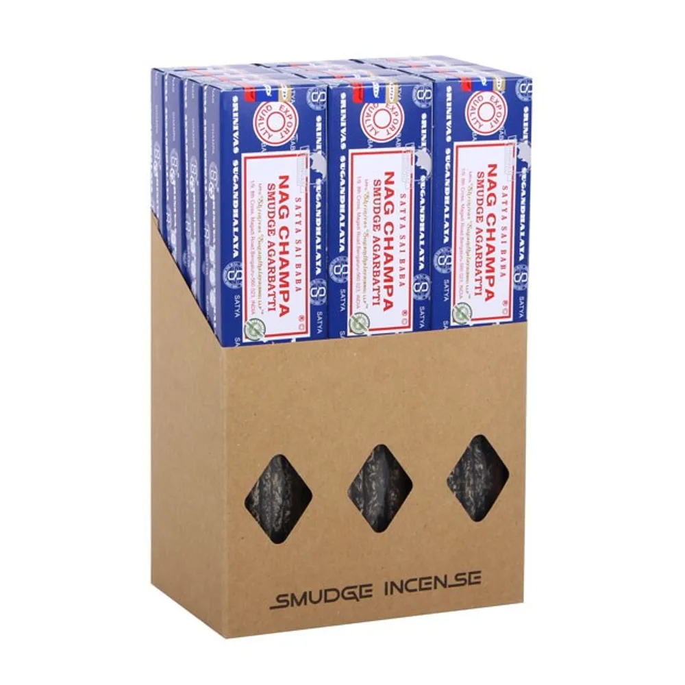 12 Packs of Satya Nag Champa Smudge Incense 25g 12 Packs of Satya Nag Champa Smudge Incense 25g