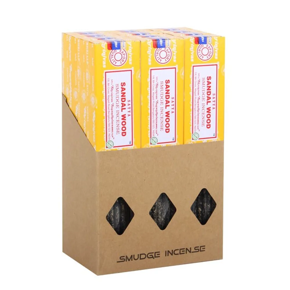 12 Packs of Satya Sandalwood Smudge Incense 25g 12 Packs of Satya Sandalwood Smudge Incense 25g