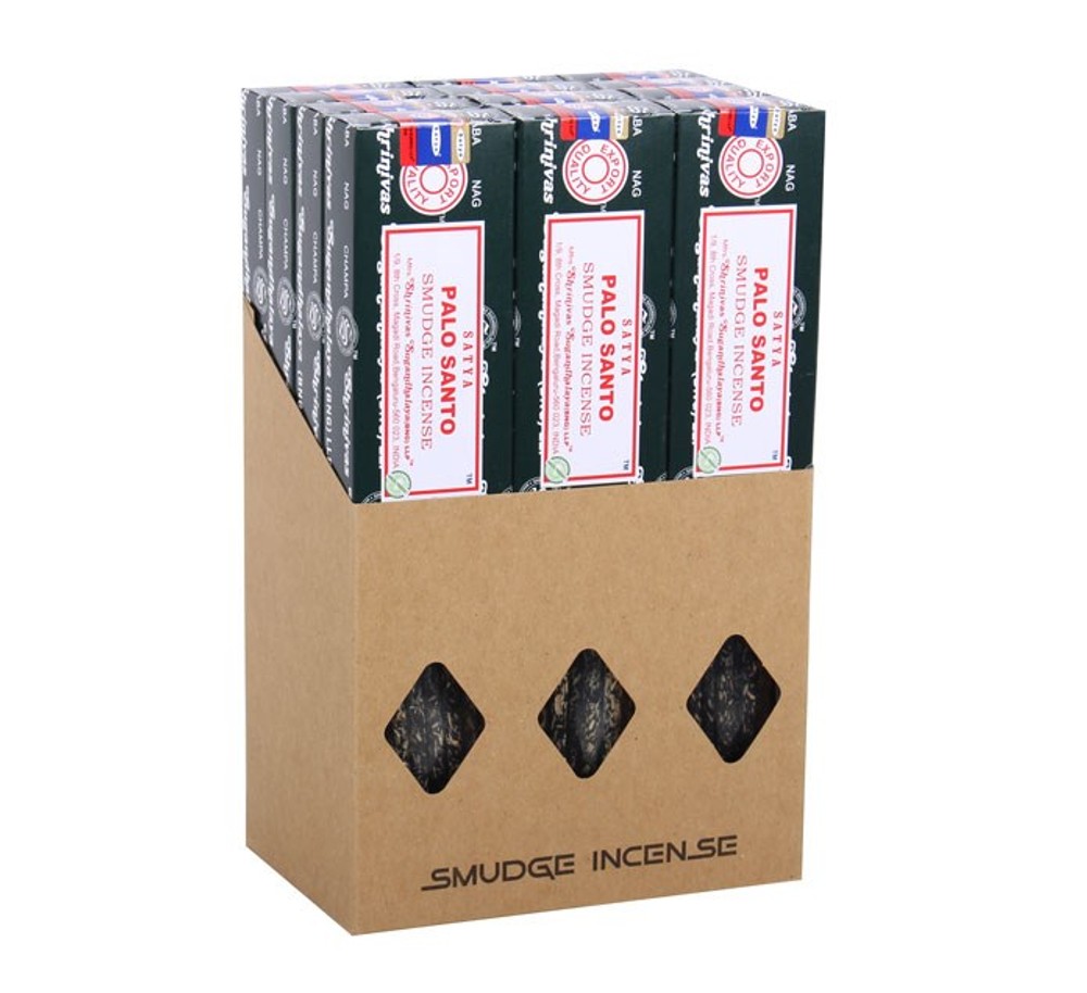 12 Packs of Satya Palo Santo Smudge Incense 25g 12 Packs of Satya Palo Santo Smudge Incense 25g