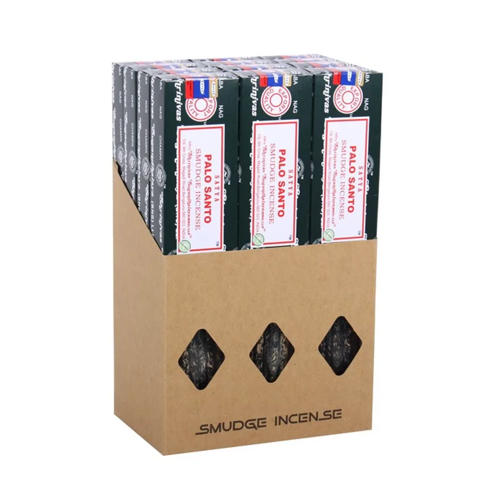 12 Packs of Satya Palo Santo Smudge Incense 25g 12 Packs of Satya Palo Santo Smudge Incense 25g